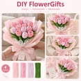 thumbnail image 7 of 400 Pcs Pink Pipe Cleaners Bulk Chenille Stems for DIY Flower Bouquet, Pipe Cleaner Flower Kit with Floral Wires, Gardening Tape, Stamens, Ribbon & Video Tutorial, 4 Pink Tones + Green, 7 of 7