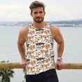 thumbnail image 6 of KLL Shiba Inu Dog Print Men's Muscle Gym Workout Stringer Tank Tops Bodybuilding Fitness T-Shirts Tank Tops Men-X-Large, 6 of 7