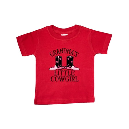 

Inktastic Grandma Little Cowgirl Baby Clothes Gift Baby Girl T-Shirt
