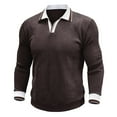 thumbnail image 2 of Ceisia Men's Casual Striped Half Button Round Neck Pullover with Pocket Daily Fashion Top Gift, 2 of 7