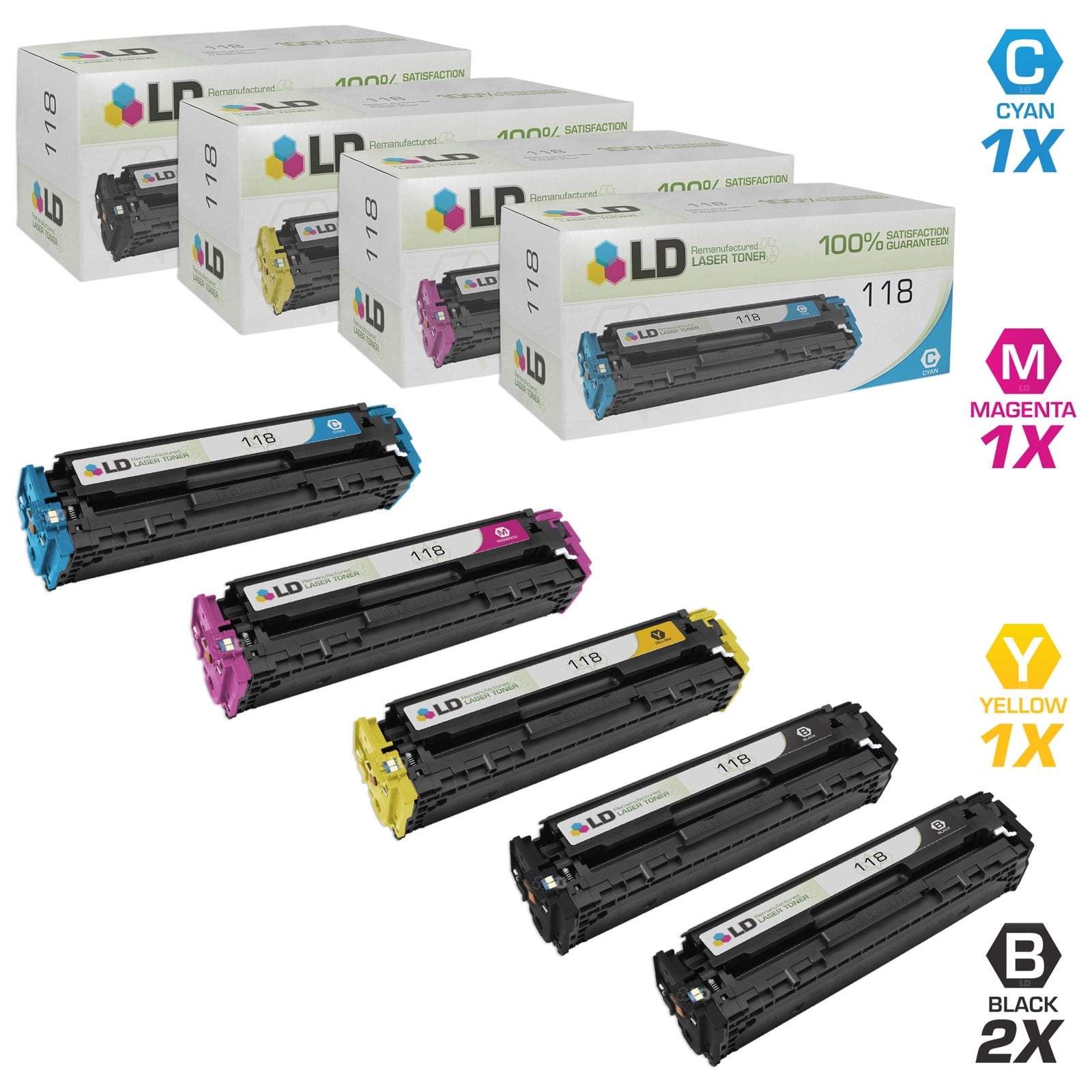 LD Products Remanufactured Toner Cartridge Replacement for Canon 118 2660B001AA Magenta 