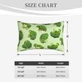 thumbnail image 4 of Naloa Broccoli 3 Pillowcase, Throw Pillowcase, Wrinkle-Free, Stain-Resistant with Hidden Zipper for Bedroom Sofa-14"x20", 4 of 6