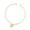 Gold-color, variant on Layering Kirsite Necklace with Heart Clock Charm Dainty Multi Strands Chain Elegant Collarbone Chain for Daily Wear