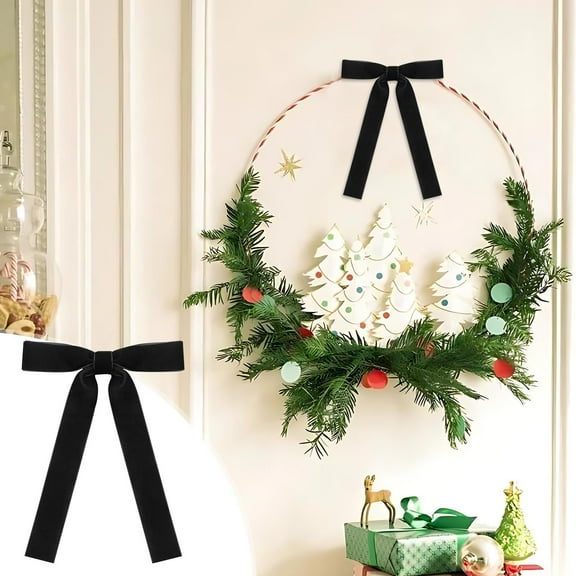 16pc Velvet Christmas Tree Bow Decoration Wreath Bow Decoration daily use