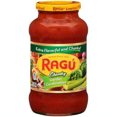 Ragú Chunky Garden Combination Pasta Sauce, 24 Oz. (Pack of 14)
