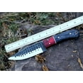 thumbnail image 2 of Premium Carbon Steel Hunting Knife, Wood Handle with Cowhide Leather Sheath, 2 of 6
