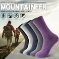 thumbnail image 4 of Merino Wool Socks for Women Hiking Thermal Warm Winter Thick Boot Cozy Crew Comfy Work Socks for Ladies 5 Pairs, 4 of 6