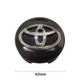 thumbnail image 3 of Toyota 4 62mm Couverture de Moyeu Central de Roue pour Logo Noir Badge, 3 of 5