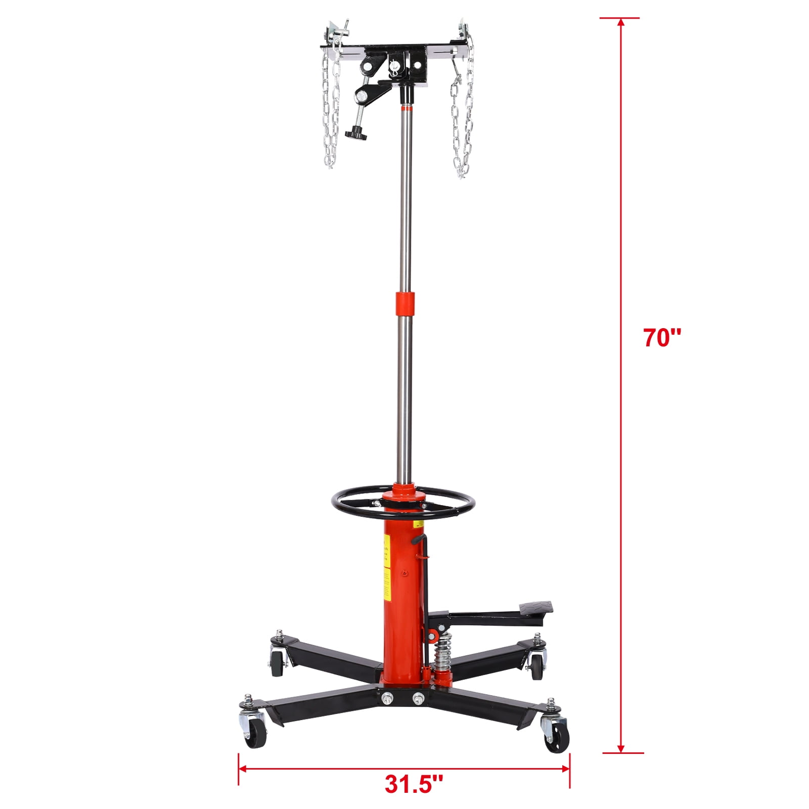 Transmission Jack, High Lift 1660 Lbs Hydraulic Telescoping Transmission Jack 2 Stage Hydraulic Ram Transmission Floor Jack Floor Jack Stand 360° Swivel Wheel Hydraulic Garage/Shop Lift Hoist