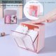 thumbnail image 2 of Botes porta bolas de algodón para almohadillas de hisopos, hilo dental, caja contenedora dispensadora con 2 compartimentos, 2 of 5