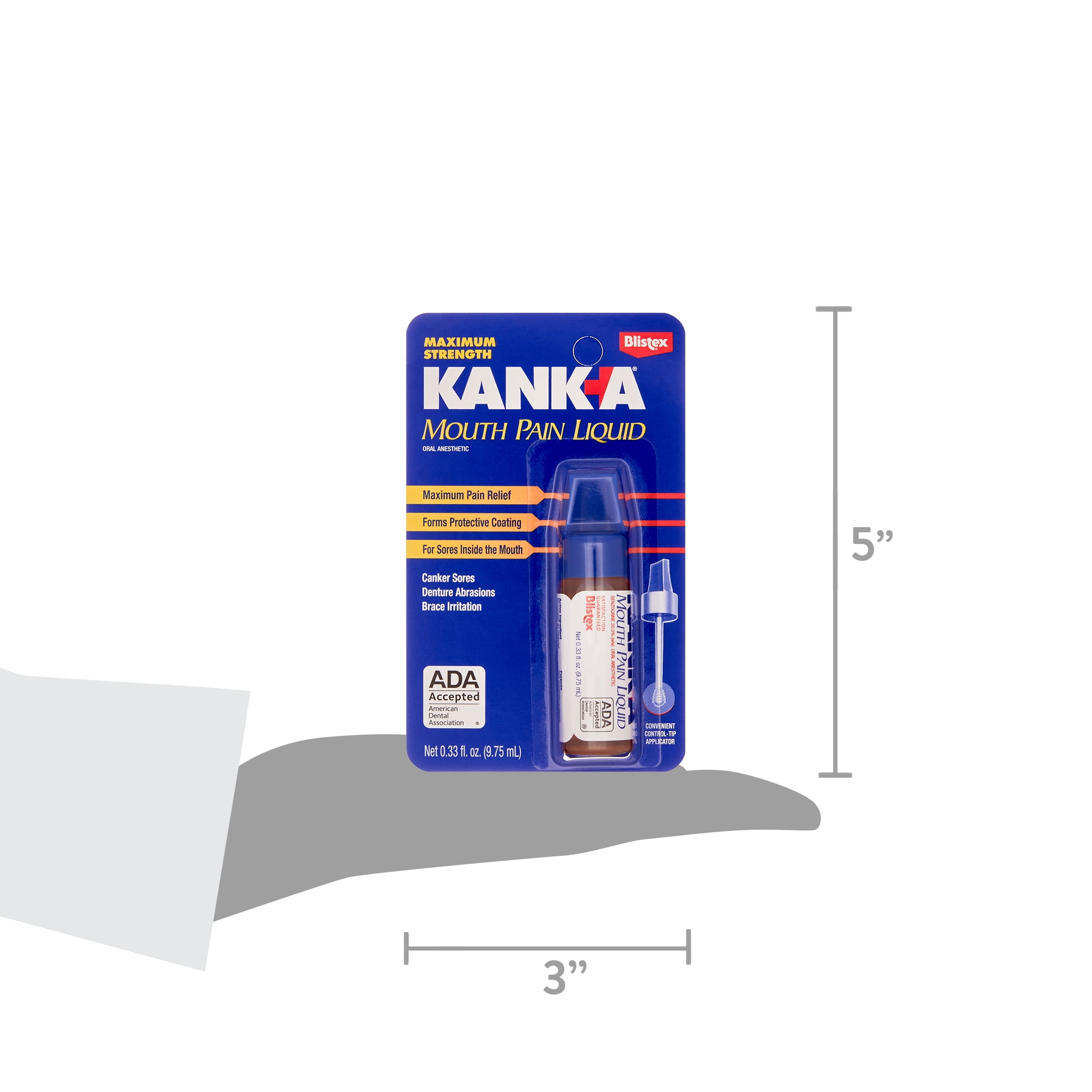 Kanka Mouth Pain Liquid, Maximum Strength - 0.33 fl oz