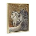 thumbnail image 3 of Stupell Industries Horses in Autumnal Forest Animals Painting Gold Floater Framed Canvas Art Print Wall Art, 25 x 31, 3 of 9