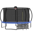 thumbnail image 3 of 14FT Trampoline with Basketball Hoop, Recreational Trampoline with Safety Enclosure Net and Ladder, Outdoor Round Trampoline for Kids and Adults, Blue, 3 of 9