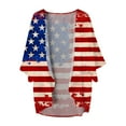 thumbnail image 3 of Cathalem 4th of July Women's American Flag Print Kimono Cover Up Tops Shirt Patriotic Cardigan (Blue,L), 3 of 3