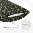 thumbnail image 3 of Lsque Tennis Rackets Pattern Pillow Case – Soft & Cozy Throw Pillow Cover, Hypoallergenic Cushion Case for Sleeping Women with Envelope Closure-16"x24", 3 of 6