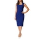 thumbnail image 2 of Vestido Lápiz Sin Mangas de INSPIRE CHIC con Escote Cuadrado para Oficina XL Azul Real, 2 of 5