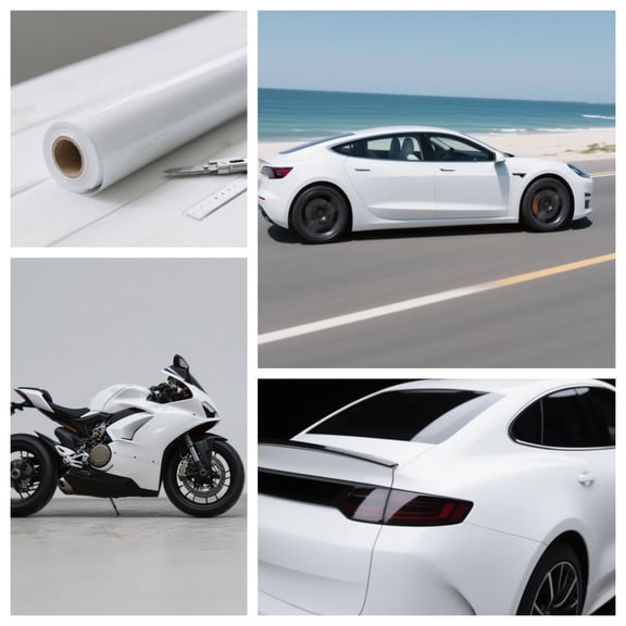 Pearl White Vinyl Wrap (12x60/24x60/58.75x60") - Premium Gloss Car Film for Cars/Trucks/SUVs - Self-Healing Surface, UV Resistant, Air Release Tech