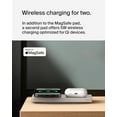 thumbnail image 3 of Belkin MagSafe-Compatible 2-in-1 Wireless Charger 15W, Fast Charging Station for iPhone 16, 15, 14, 13 Series, AirPods, and More - Dual Device Charging Pad - Sand, 3 of 7