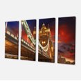 thumbnail image 2 of Famous Tower Bridge at Night - Modern Cityscape Canvas Art Print, 2 of 3