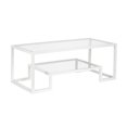 thumbnail image 1 of Henn&Hart Hollywood Regency Metal White Coffee Table, 1 of 8