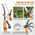 thumbnail image 2 of Extendable Manual Pole Saw 8 Fiberglass Handles Sharp Steel Blade and Scissors Tree Pruner for High Branches Palms Shrubs Trimming Orange, 2 of 9
