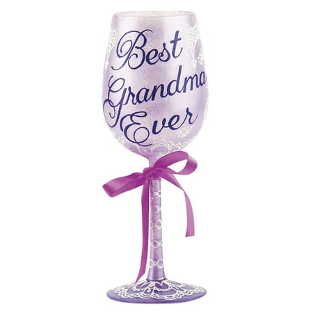 Best Ever Wine Glass - Grandma (Best Tattoo Santa Barbara)