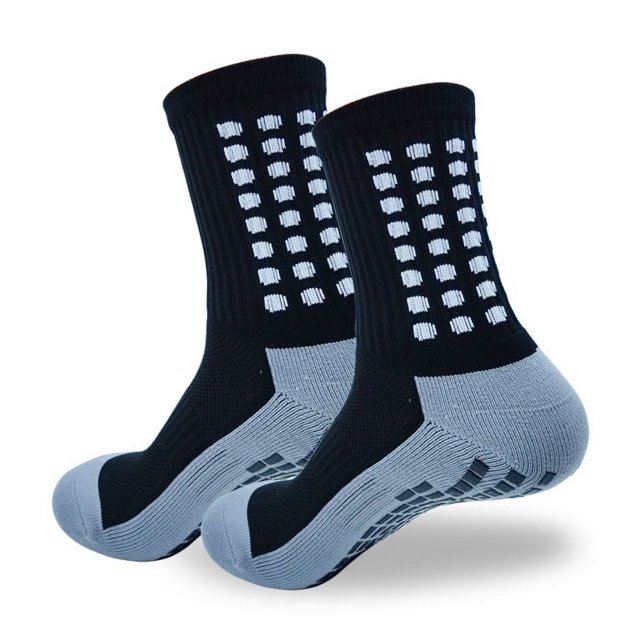 Calcetines de fútbol transpirables para hombre hasta media pantorrilla, antideslizantes, para jóvenes, con absorción de impactos y absorción de sudor, para cama elástica de béisbol, parte inferior de