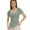 Sage green, variant on Womens Summer Short Sleeve Tops Square Neck Ribbed Slim Fitted Shirts Casual Tee Tshirt