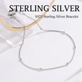 thumbnail image 4 of Turandoss S925 Sterling Silver Bracelet for Women Solid 14K Gold Plated Satellite Bead Chain Bracelets 6.5/7/7.5/8/8.5/9 inches Trendy Jewelry Valentine's Day Birthday Gifts for Women, 4 of 8