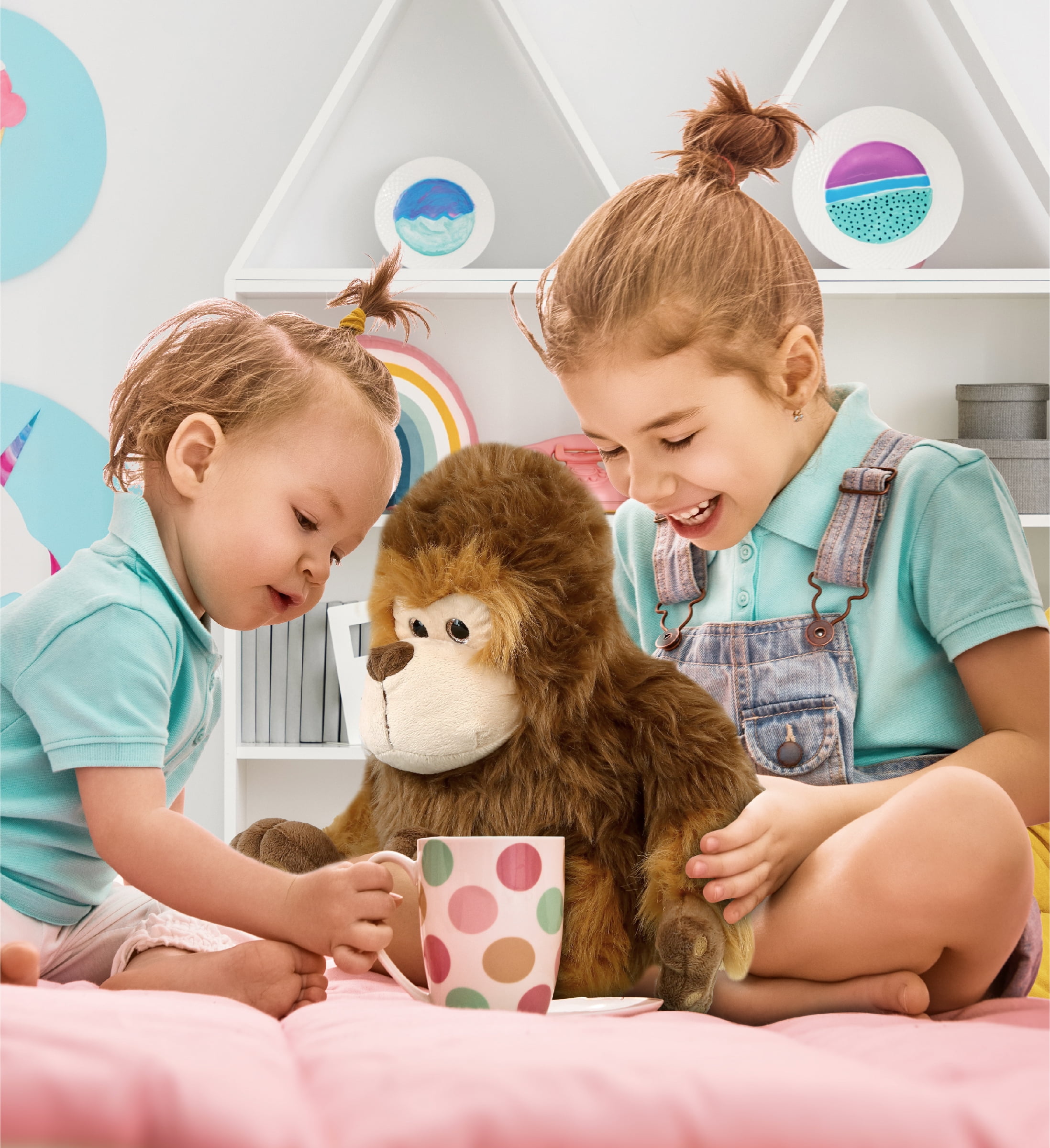 DolliBu Big Foot Super Soft Stuffed Animal, Cute Realistic Ape-Like Stuffed Animals for Girls, Boys, Cute Adults Animal Gifts, Kids Nursery Decor for Newborn, Cuddly Soft Baby Plush Toys - 12 Inches
