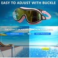 thumbnail image 2 of Goggles Adult Swimming Adult Waterproof Large Frame Swimming Goggles with Pc Anti Fog Lenses, Silicone Coating, Comfortable Training, 2 of 6