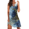 thumbnail image 1 of SMihono Robe d'Été Grande Taille pour Femmes 2023 Été Confortable Mode Décontractée Sans Manches Col en V Imprimé Robe Moulante, 1 of 5