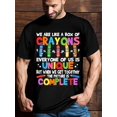 thumbnail image 1 of Interesting teacher, we are like a box of crayon T-shirts for men, men's graphic humorous and fun T-shirts, short sleeved novel T-shirts classic version, round neck, T-shirt, 1 of 5