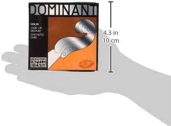 Thomastik Dominant 1/8 Size Violin Strings 1/8 Set, Steel E String, Ball End