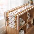 thumbnail image 6 of Orange Yellow Pumpkins 108 Inch Table Runner, Autumn Leaves Retro Farmhouse Dresser Scarf Cotton & Linen Tablerunner for Dining/Kitchen Island/Holiday Party Décor 13" x 108", 6 of 9