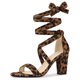 thumbnail image 1 of Sandalias Con Cordones Entrecruzadas De Tacones De Bloque Medio De Mujer Leopardo 37, 1 of 7