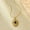 NMSN-A158-2, variant on NICKSUN 18K Gold Plated Stainless Steel Hammered Oval Pendant Necklace, Natural Green Gemstone Inlay Vintage Luxury Paperclip Chain Clavicle Jewelry for Women