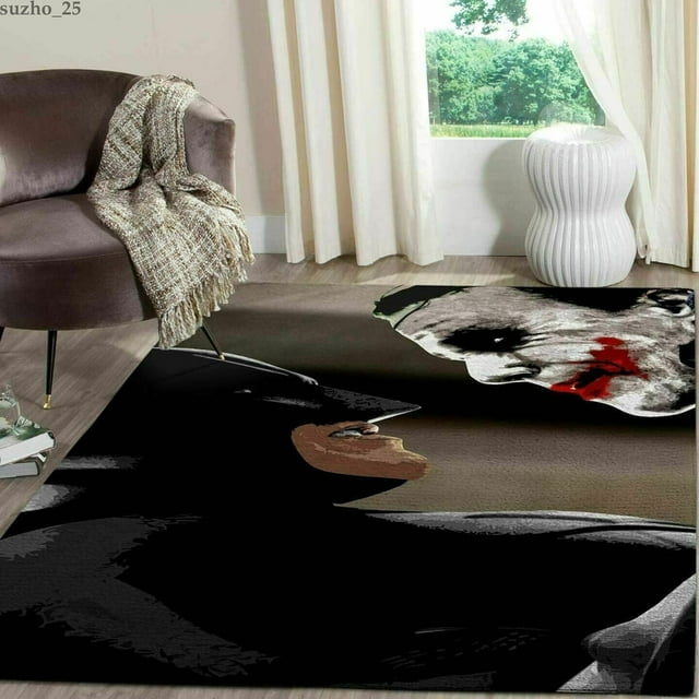 Batman Superhero Rugs Living Room Bedroom Anti-Skid Area Rugs Floor Mats Carpets