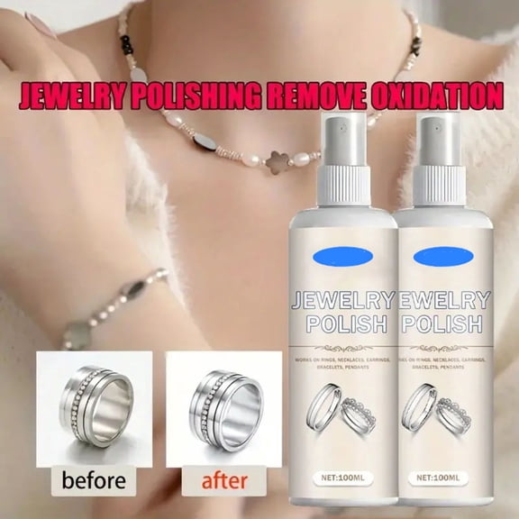 100ml Jewelry Polish Spray - Quickly Repairs and Protects Metal Surface of Jewelry, for Gold, Silver, Platinum