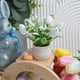 thumbnail image 5 of Uuiauoio Small Artificial Plants Mini Easter Egg Plants in Pot, Faux Greenery Potted with Fake Easter Eggs and Flowers for Table Home Office Desk Shelf Decor, 5 of 6