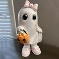thumbnail image 5 of Bonita estatua de fantasma con lazo, divertidos adornos de fantasmas, bonita estatua de fantasma con calabaza, figura de resina con forma de pata de gato espeluznante, decoración de Halloween para el, 5 of 5