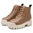 thumbnail image 3 of CMR CHAMARIPA Elevator Boots For Women - Brown Leather Height Increasing Shoes 3.15 Inches / 8CM, 3 of 9