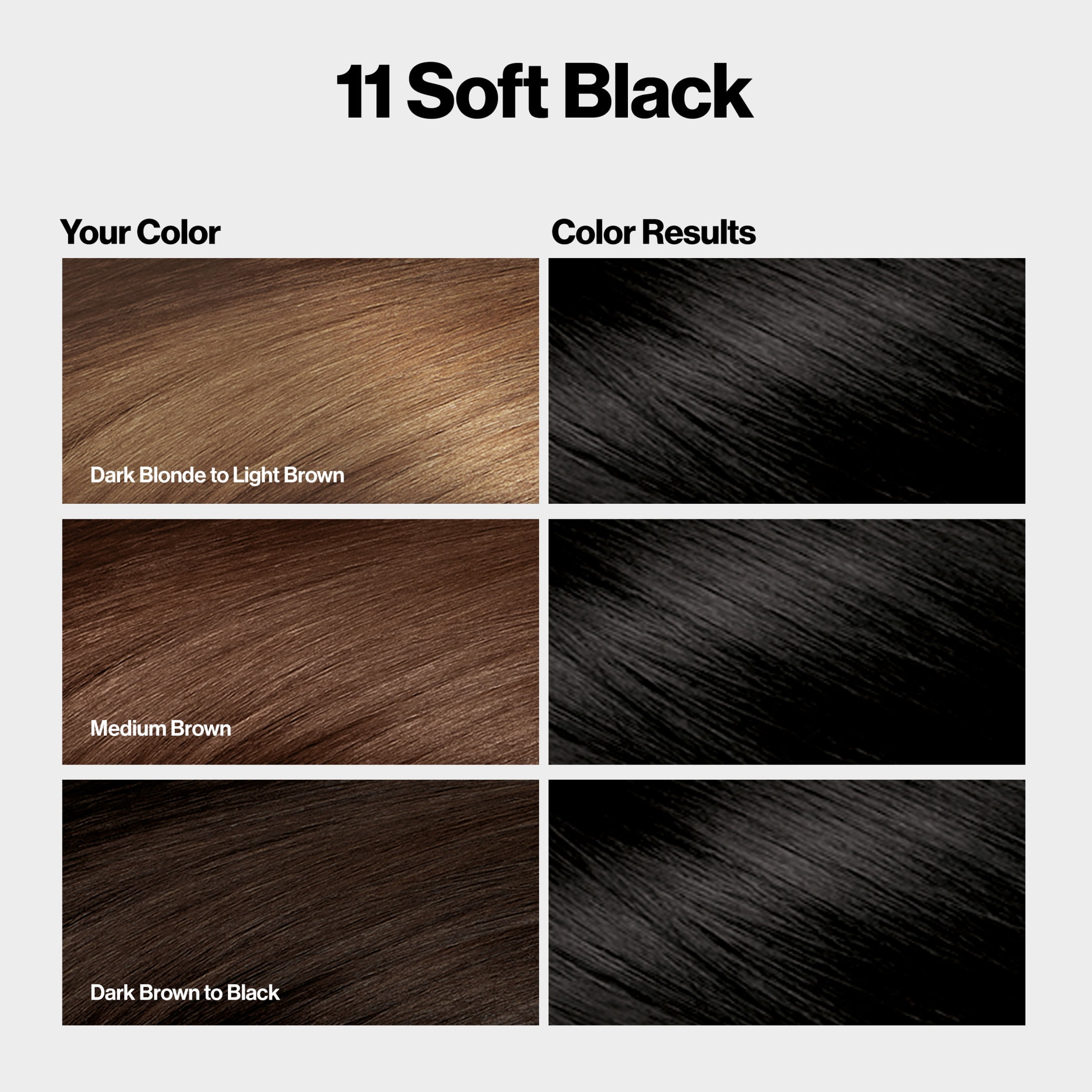 Revlon ColorSilk Permanent Hair Color, Bond Repair Complex, 11 Soft Black, 3 pack