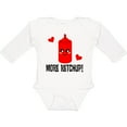 thumbnail image 3 of Inktastic Ketchup Lover Funny Boys or Girls Long Sleeve Baby Bodysuit, 3 of 5