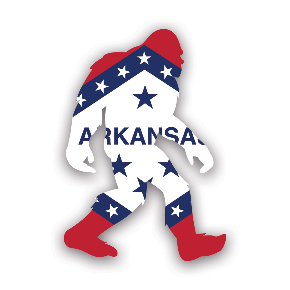 Arkansas Bigfoot Sticker Decal Self Adhesive Vinyl Weatherproof