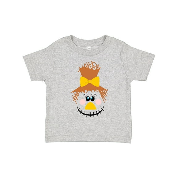 Inktastic Halloween Fall Cute Smiling Scarecrow Face Girls Toddler T-Shirt