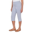 thumbnail image 3 of Alfred Dunner Womens Petite Stretch Stripe Clamdigger Capri Pant, 3 of 4