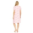 thumbnail image 4 of Lati Fashion Women Nightgowns Short Sleeve Female Nightgowns & Sleepshirts Pink Size 3X, 4 of 4