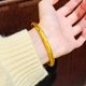 thumbnail image 2 of Brazalete dorado con estampado floral tallado por placer con brazalete abierto para mujer, 2 of 2