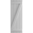 thumbnail image 5 of Ekena Millwork 21 1/2"W x 74"H True Fit PVC Four Board Joined Board-n-Batten Shutters w/Z-Bar, Primed (Per Pair - Hardware Not Included), 5 of 8